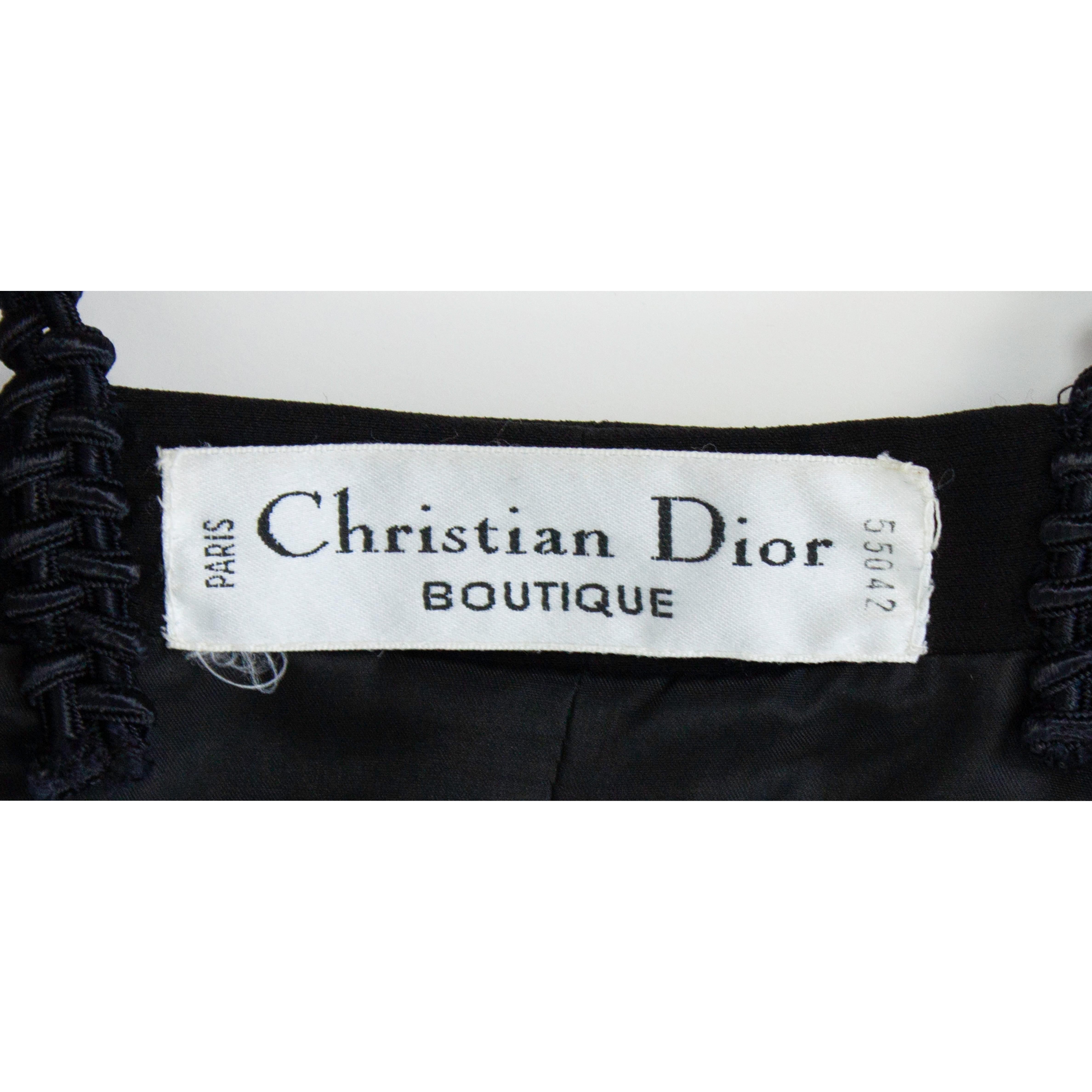 Christian Dior numbered  bejeweled crepe evening mini dress circa 1994 3