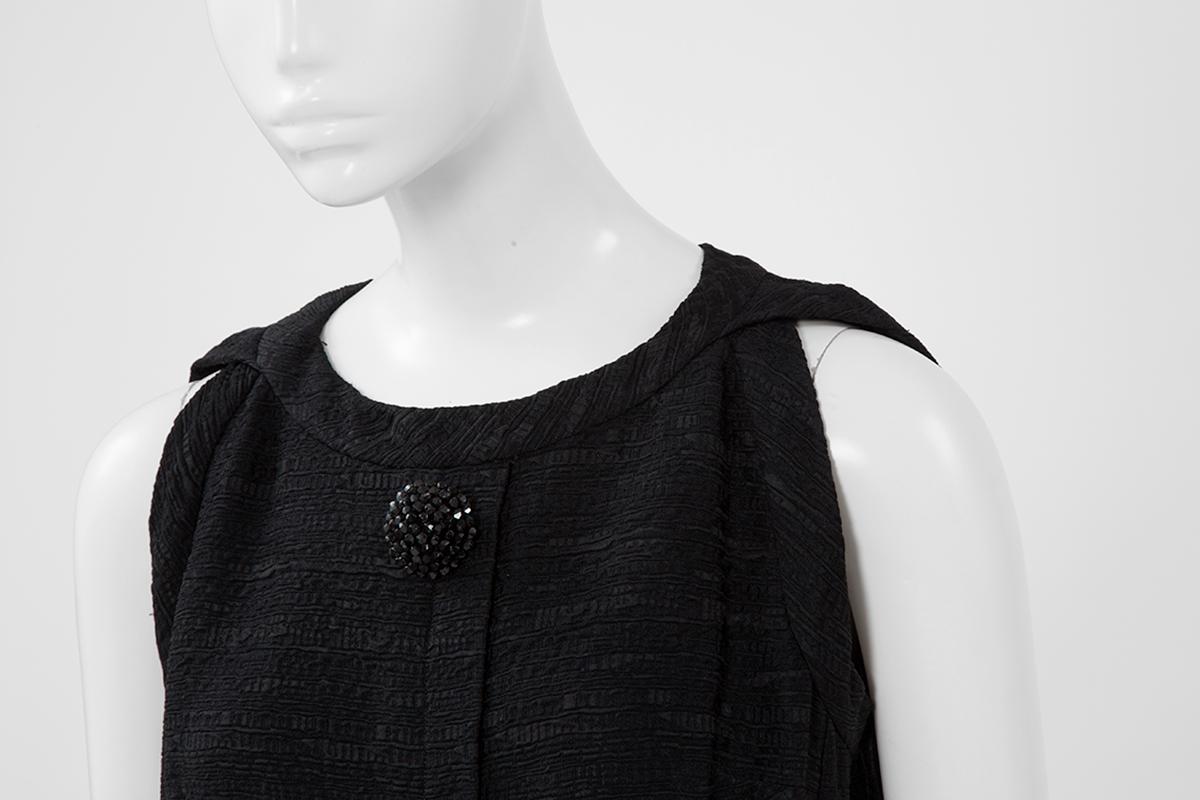 Christian Dior Nummeriertes Demi Couture Kleines schwarzes Cocktailkleid  im Angebot 5