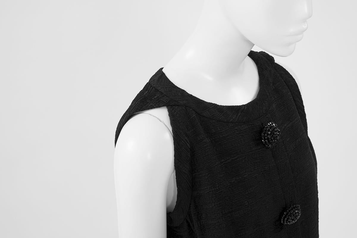 Christian Dior Nummeriertes Demi Couture Kleines schwarzes Cocktailkleid  im Angebot 6