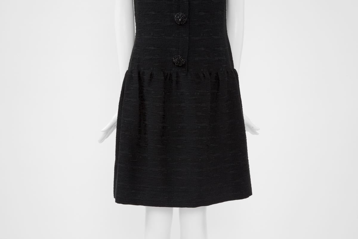 Christian Dior Nummeriertes Demi Couture Kleines schwarzes Cocktailkleid  (Schwarz) im Angebot