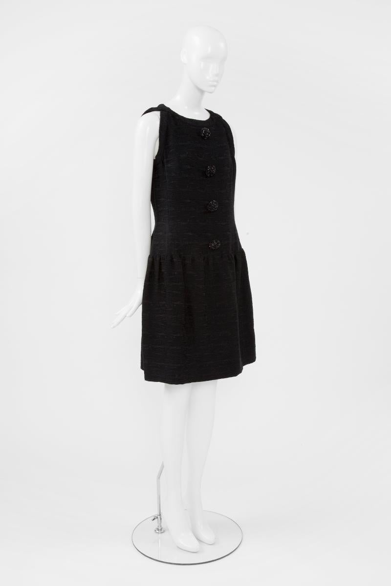 Christian Dior Numbered Demi Couture Little Black Cocktail Dress  In Good Condition For Sale In Geneva, CH