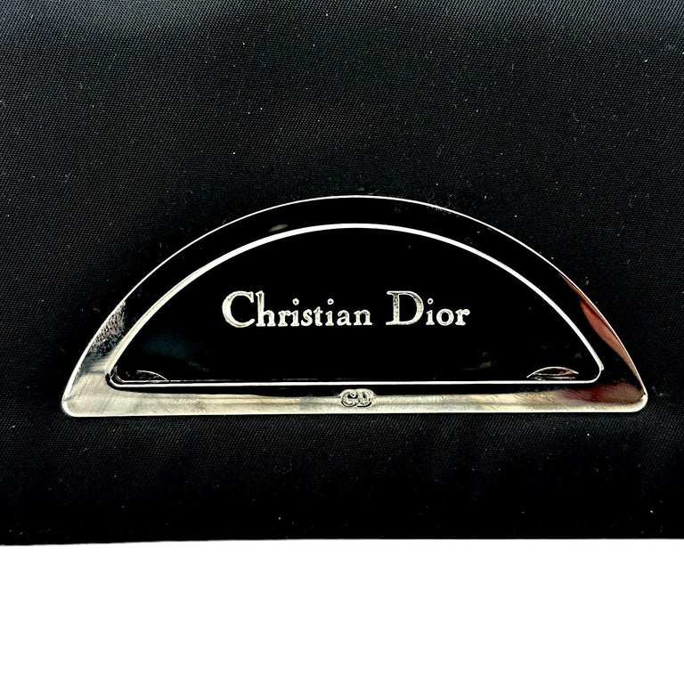 Christian Dior Nylon Malice Baguette Black Clutch For Sale 1