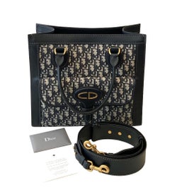 Christian Dior Oblique Blue Tote Bag