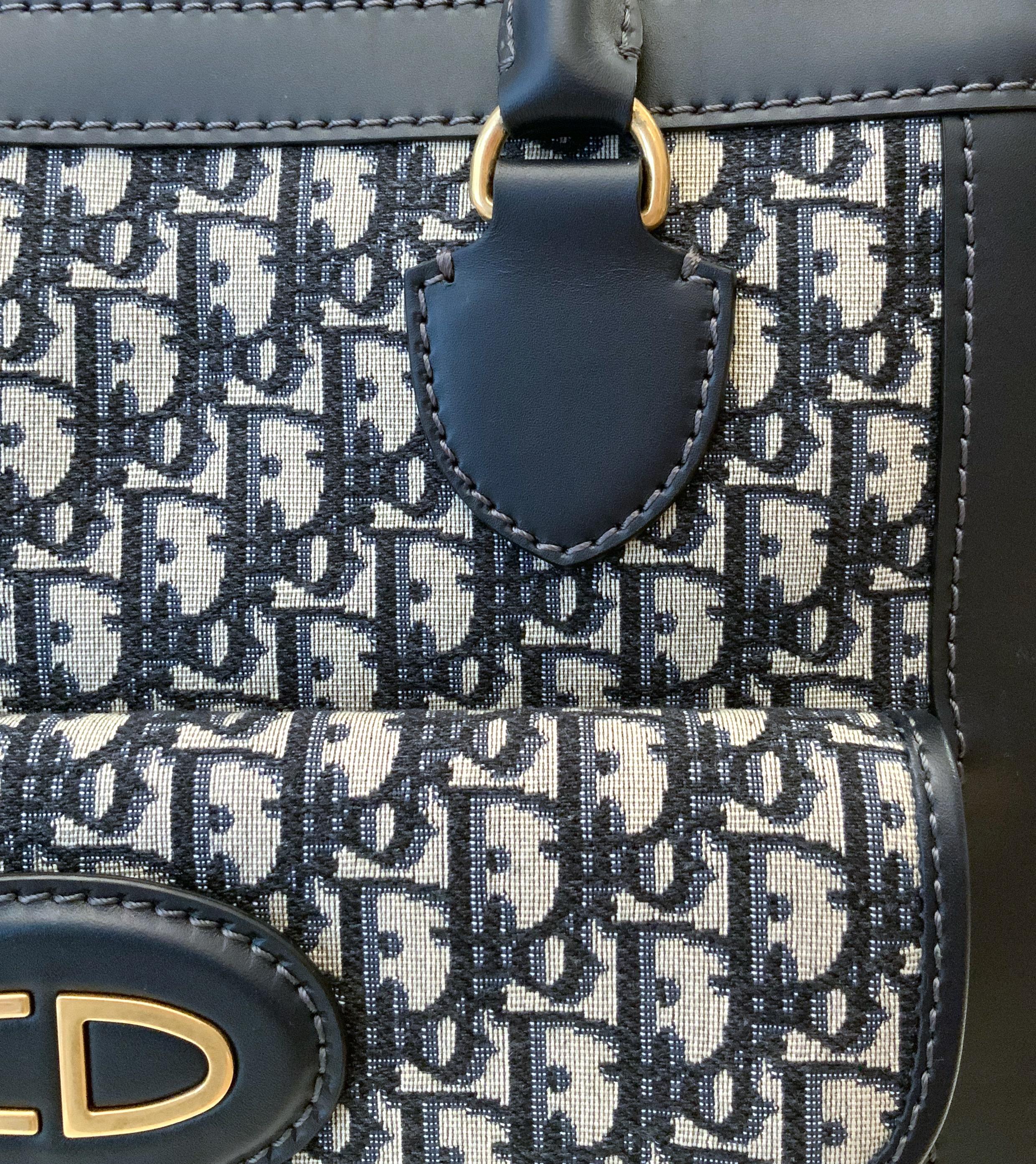 Christian Dior Oblique Blue Tote Bag 1