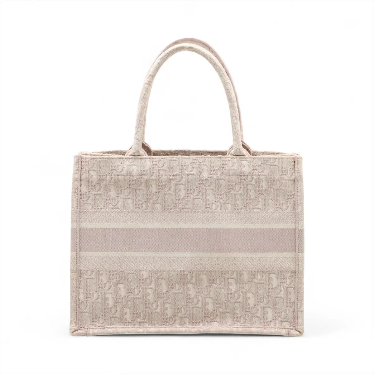 Beige *Christian Dior Oblique Book Tote Medium Canvas Bag rosa in vendita