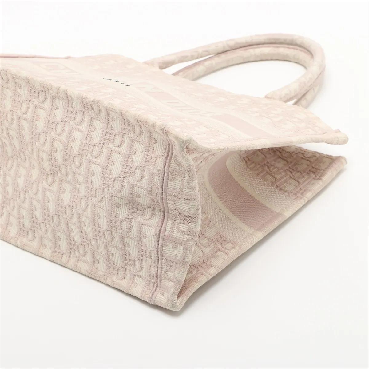 *Christian Dior Oblique Book Tote Medium Canvas Bag rosa In condizioni buone in vendita a Indianapolis, IN