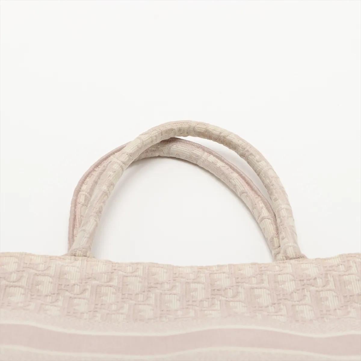 *Christian Dior Oblique Book Tote Medium Canvas Bag rosa in vendita 2