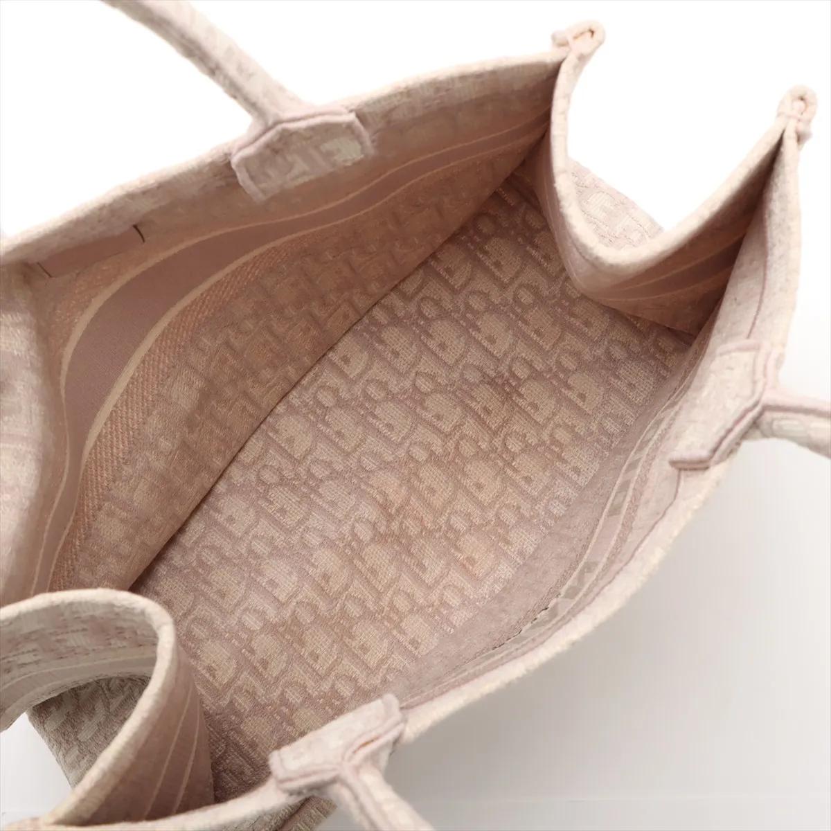 *Christian Dior Oblique Book Tote Medium Canvas Bag rosa in vendita 3