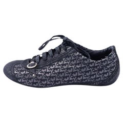 Christian Dior Zapatillas oblicuas de lona y tela EU 36.5