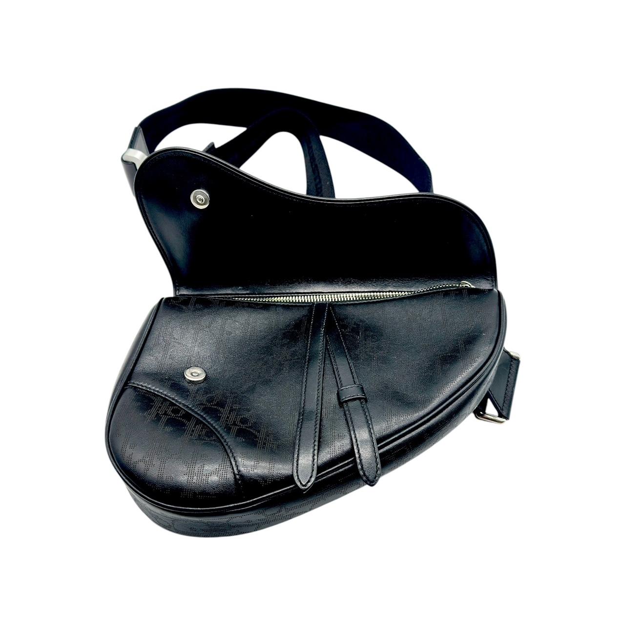 da uomo o donna Christian Dior: borsa a tracolla obliqua Jacquard Galaxy nera in vendita