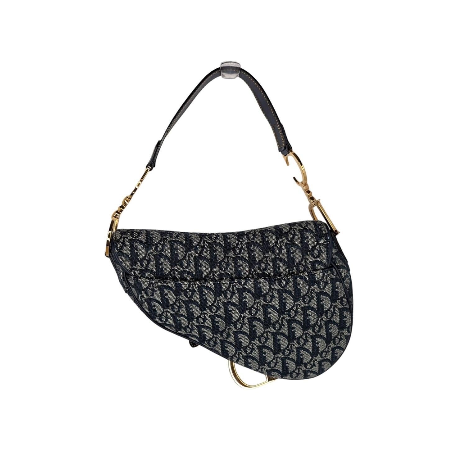 Christian Dior Oblique Jacquard Saddle Bag For Sale at 1stDibs