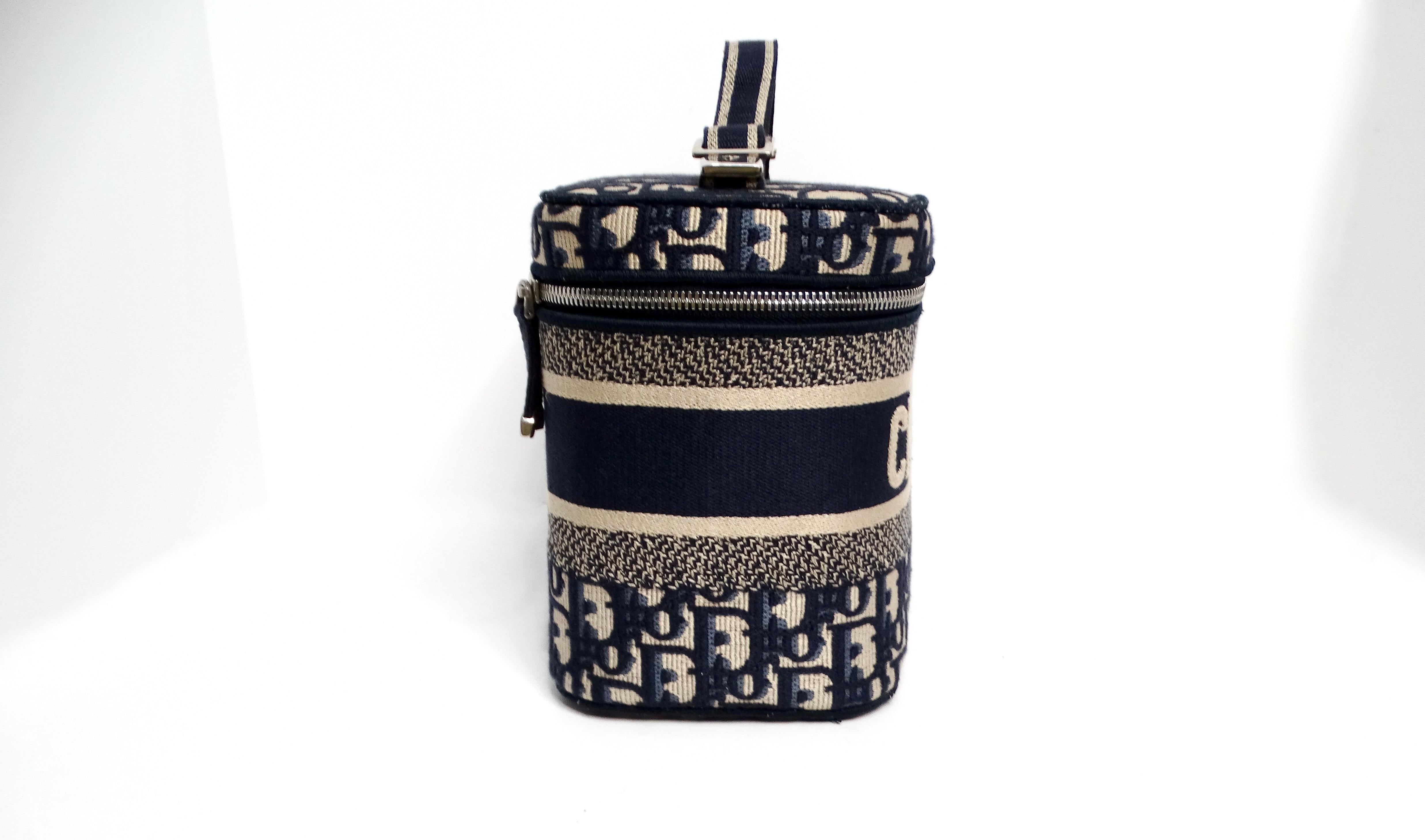 Black Christian Dior Oblique Monogram Canvas Travel Vanity Case For Sale