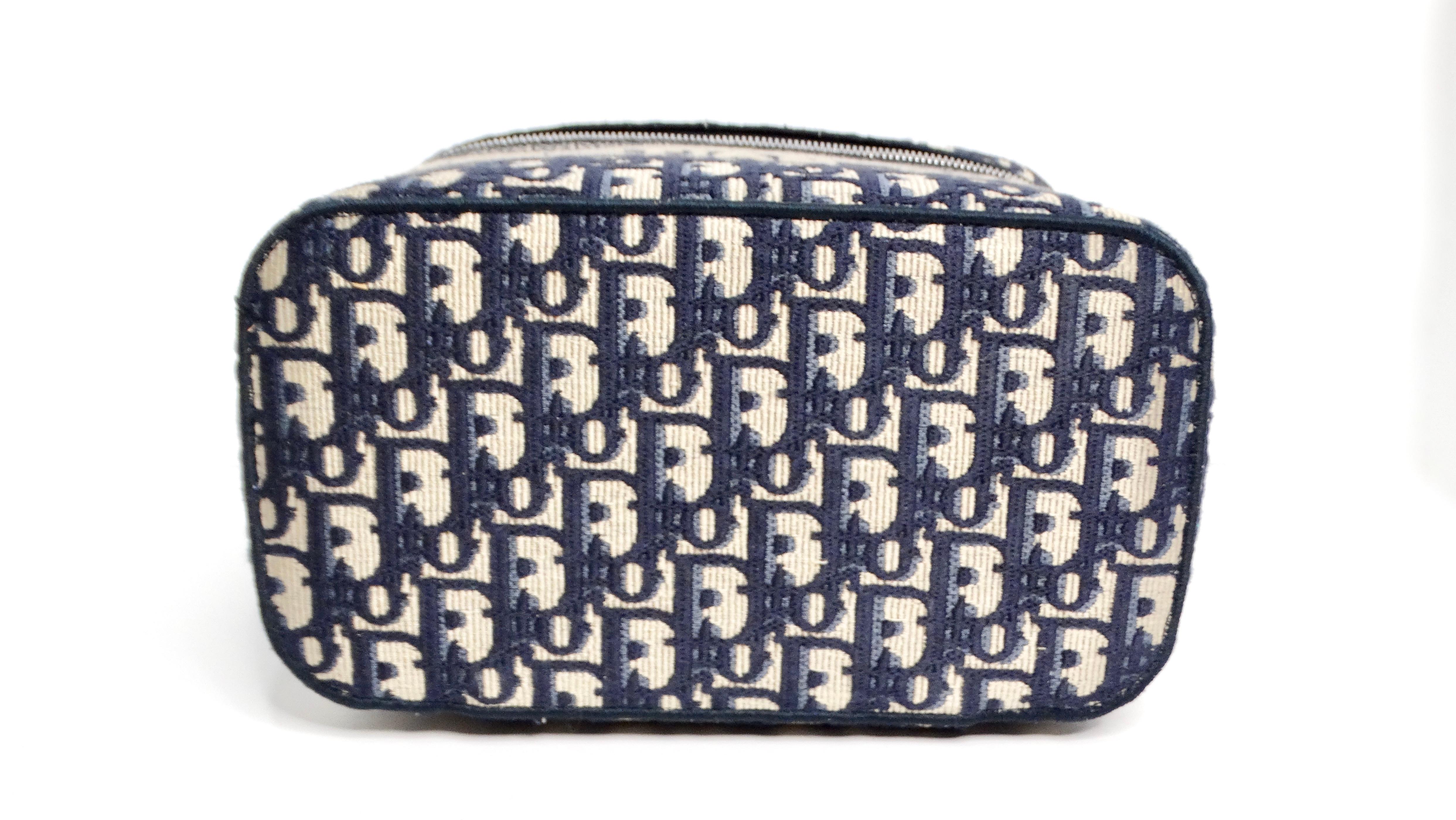 Christian Dior Oblique Monogram Canvas Travel Vanity Case For Sale 3