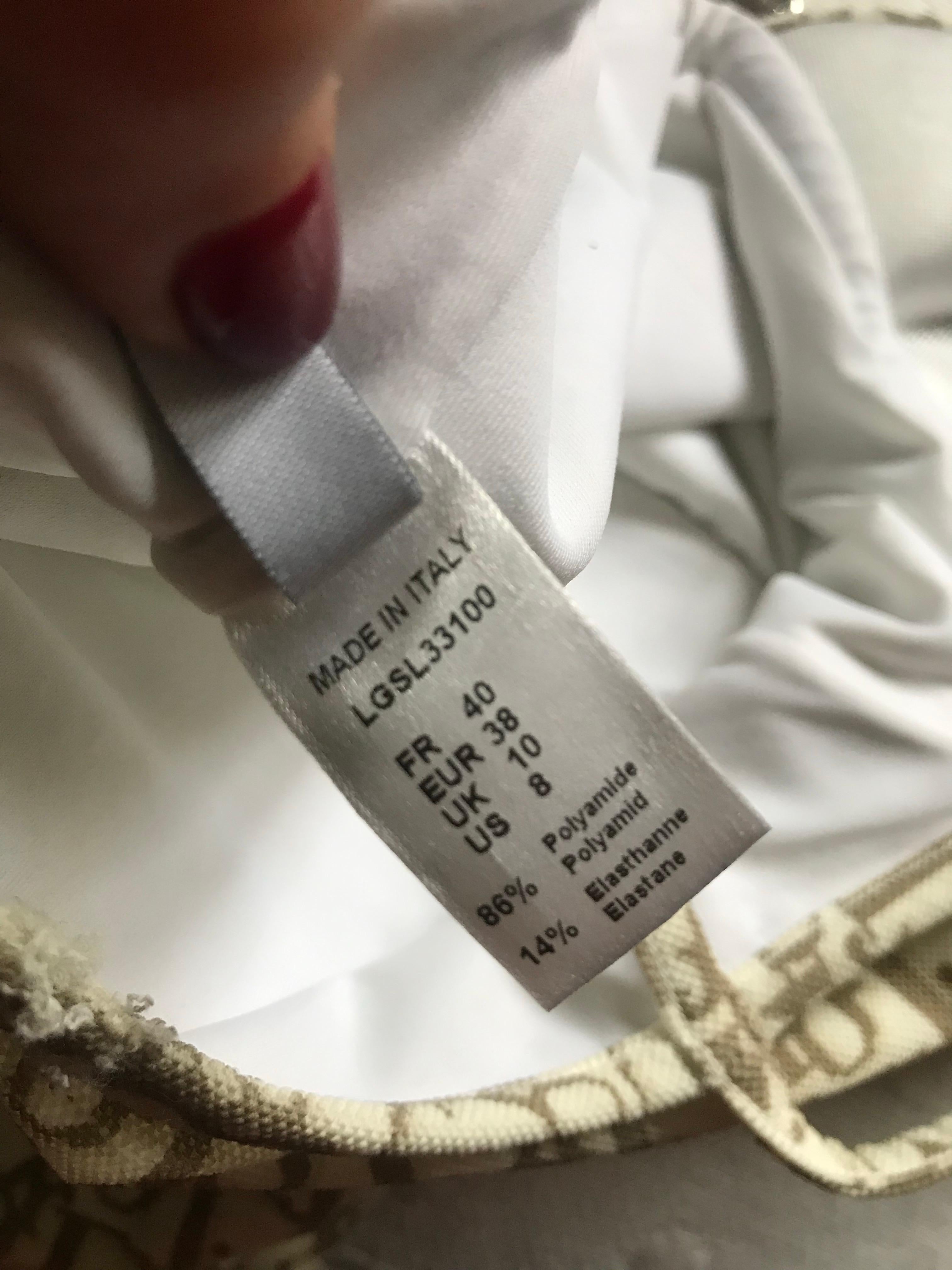 CHRISTIAN DIOR. Monogramme oblique Dior SWIMSUIT New en vente 6