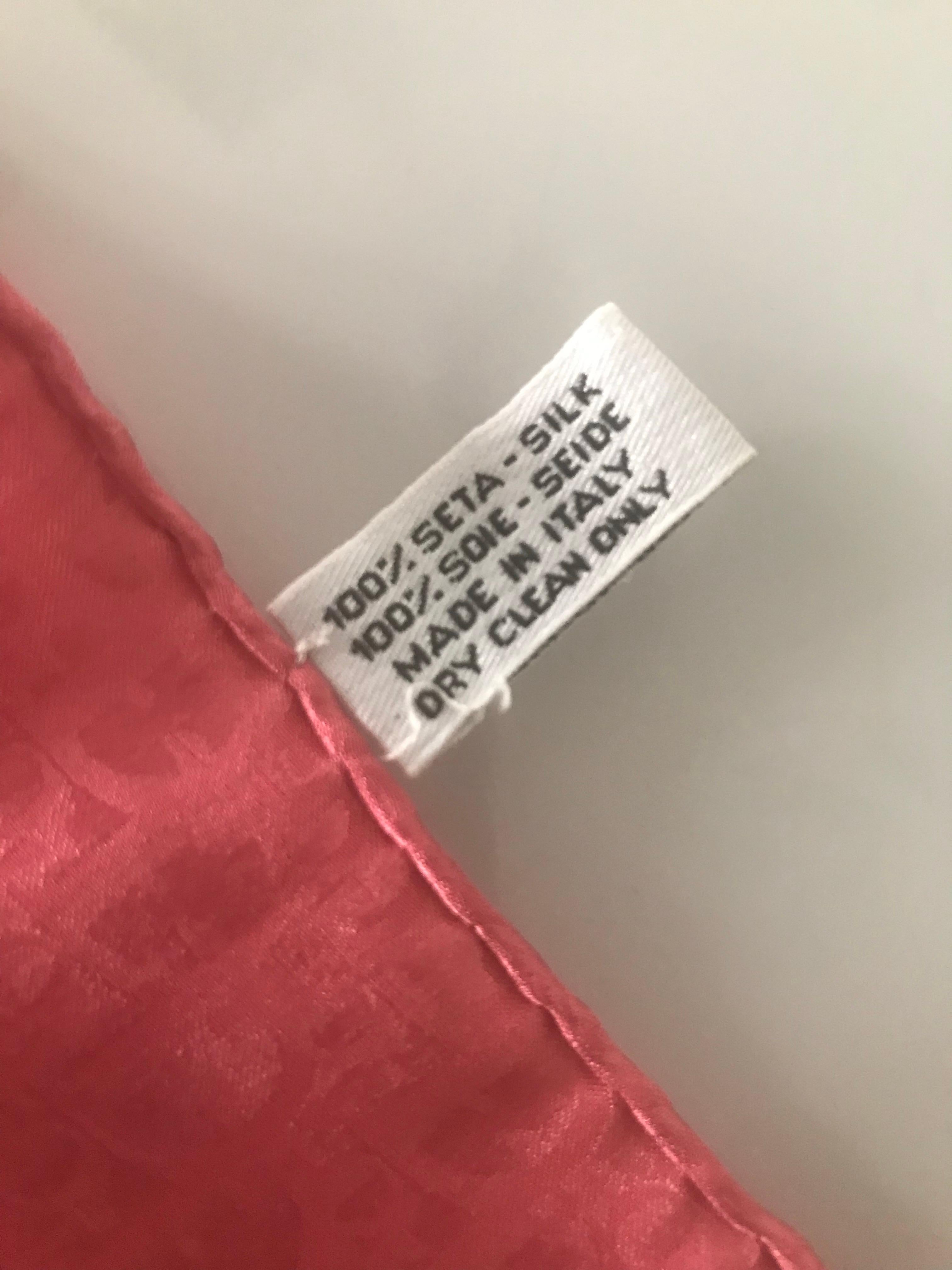 CHRISTIAN DIOR Oblique monogram scarf Dior logo in silk Rosa en venta