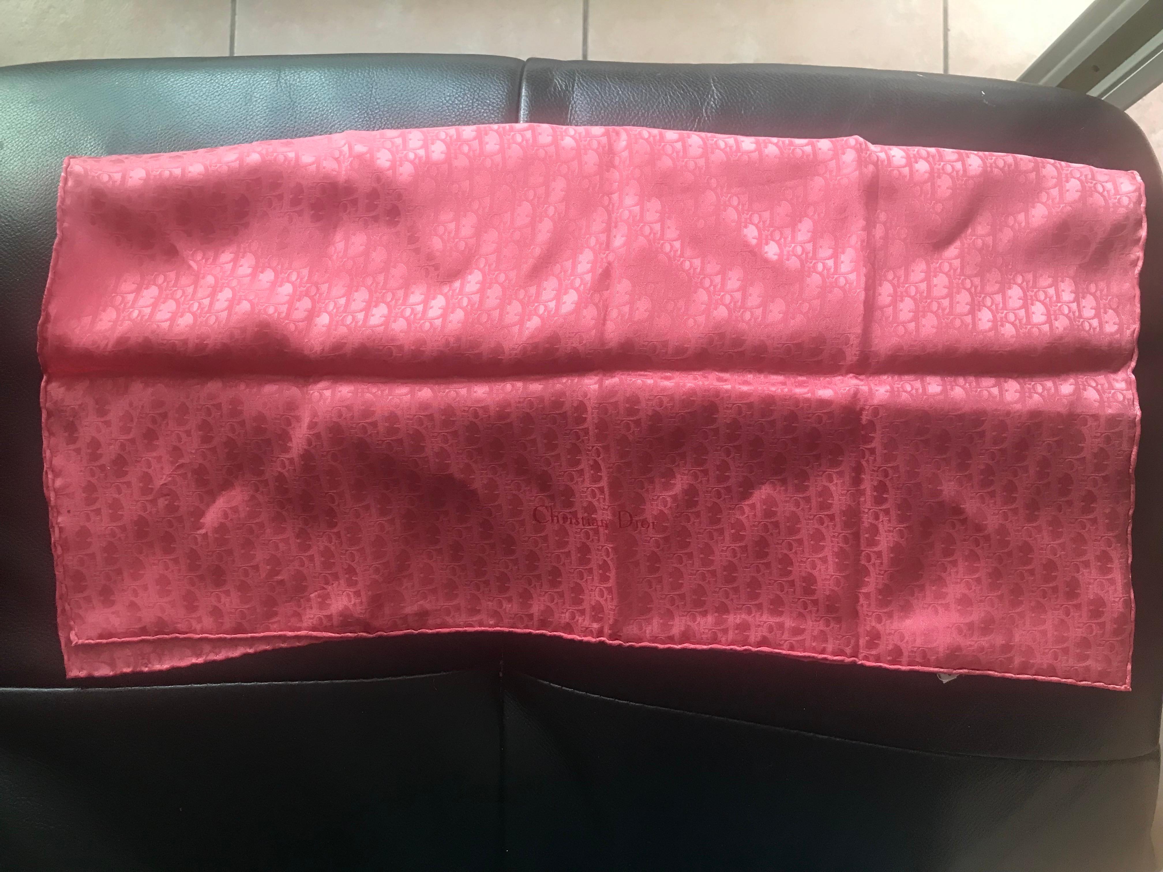 CHRISTIAN DIOR Oblique monogram scarf Dior logo in silk en venta 1