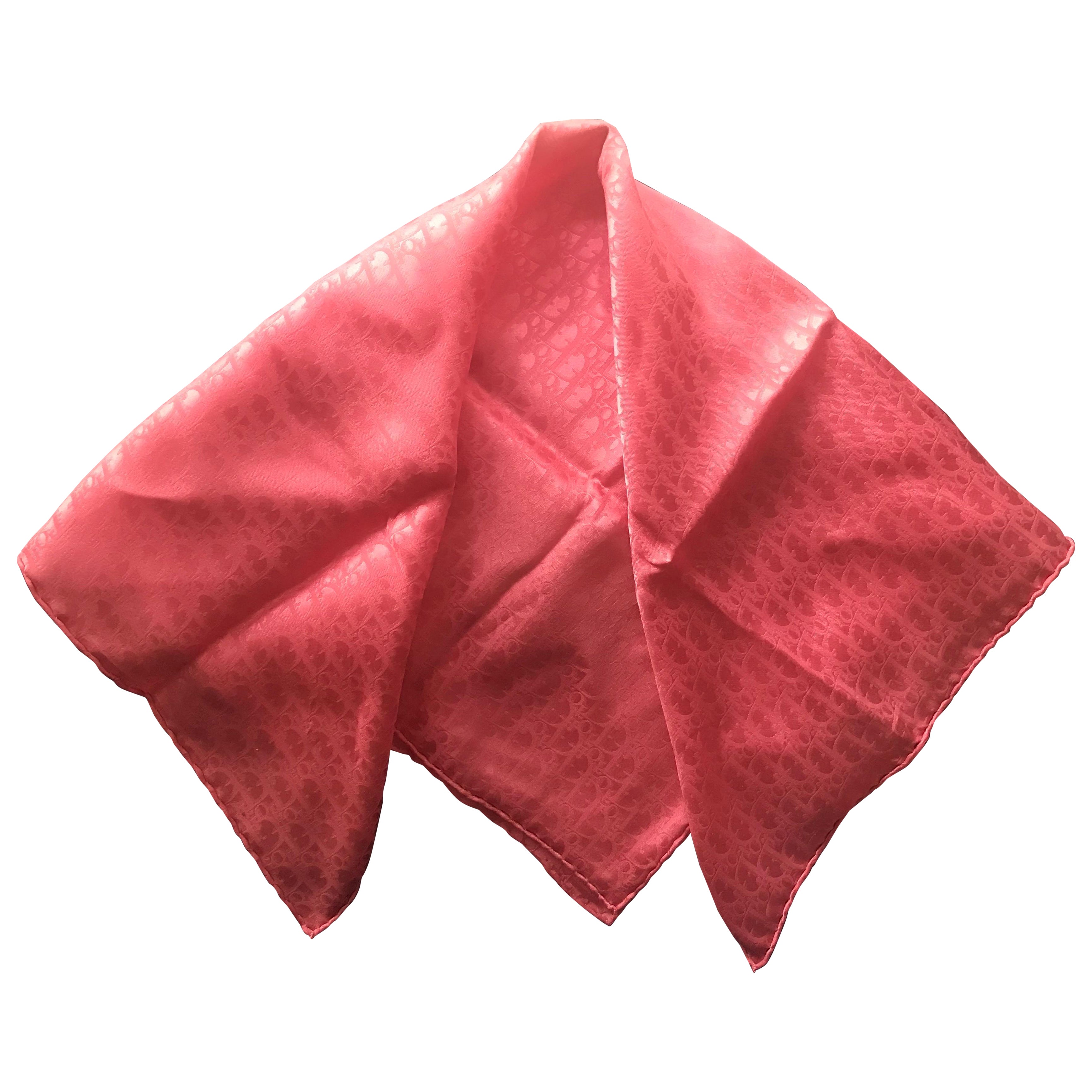 CHRISTIAN DIOR Oblique monogram scarf Dior logo in silk en venta