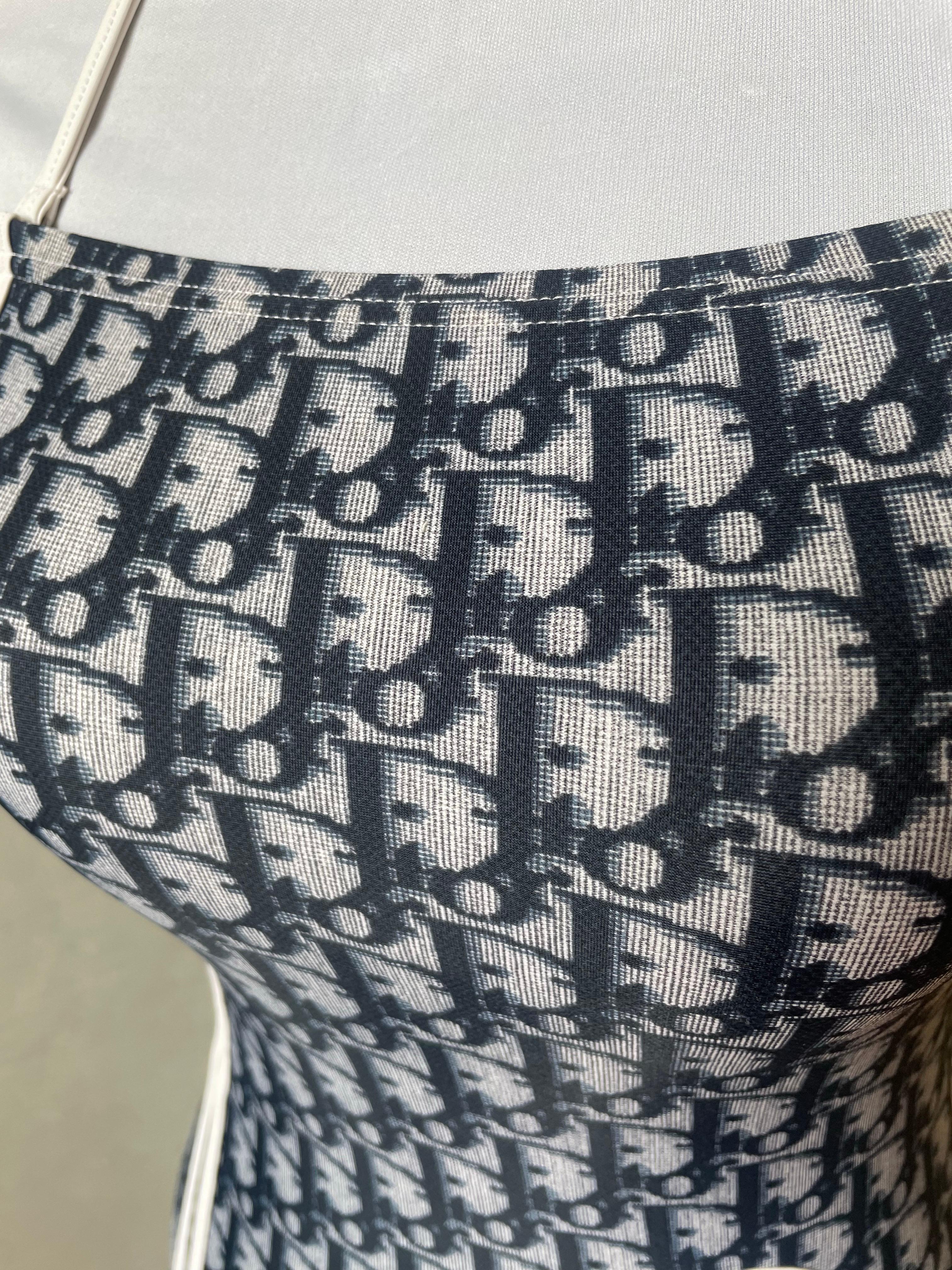 Donna Christian Dior Costume da bagno con monogramma obliquo in vendita