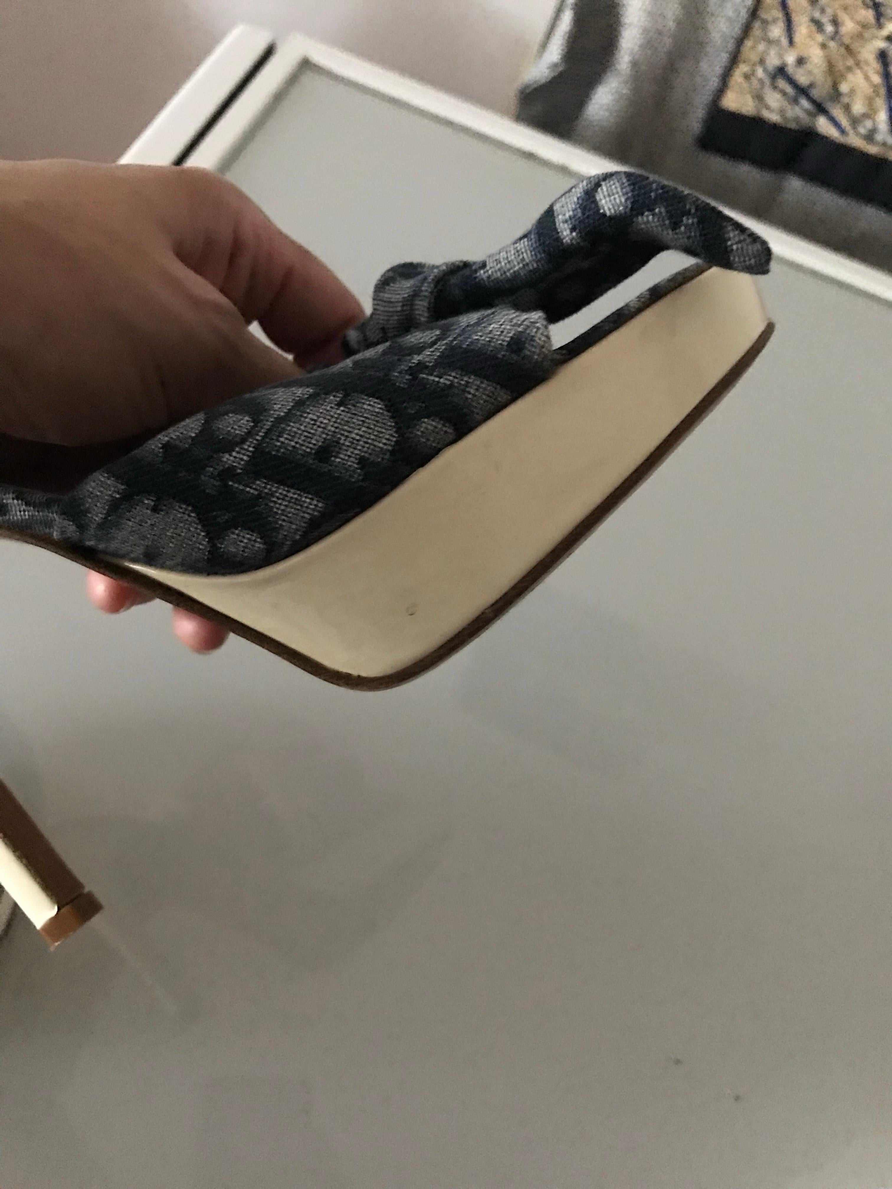CHRISTIAN DIOR Oblique mule sandal in vendita 4