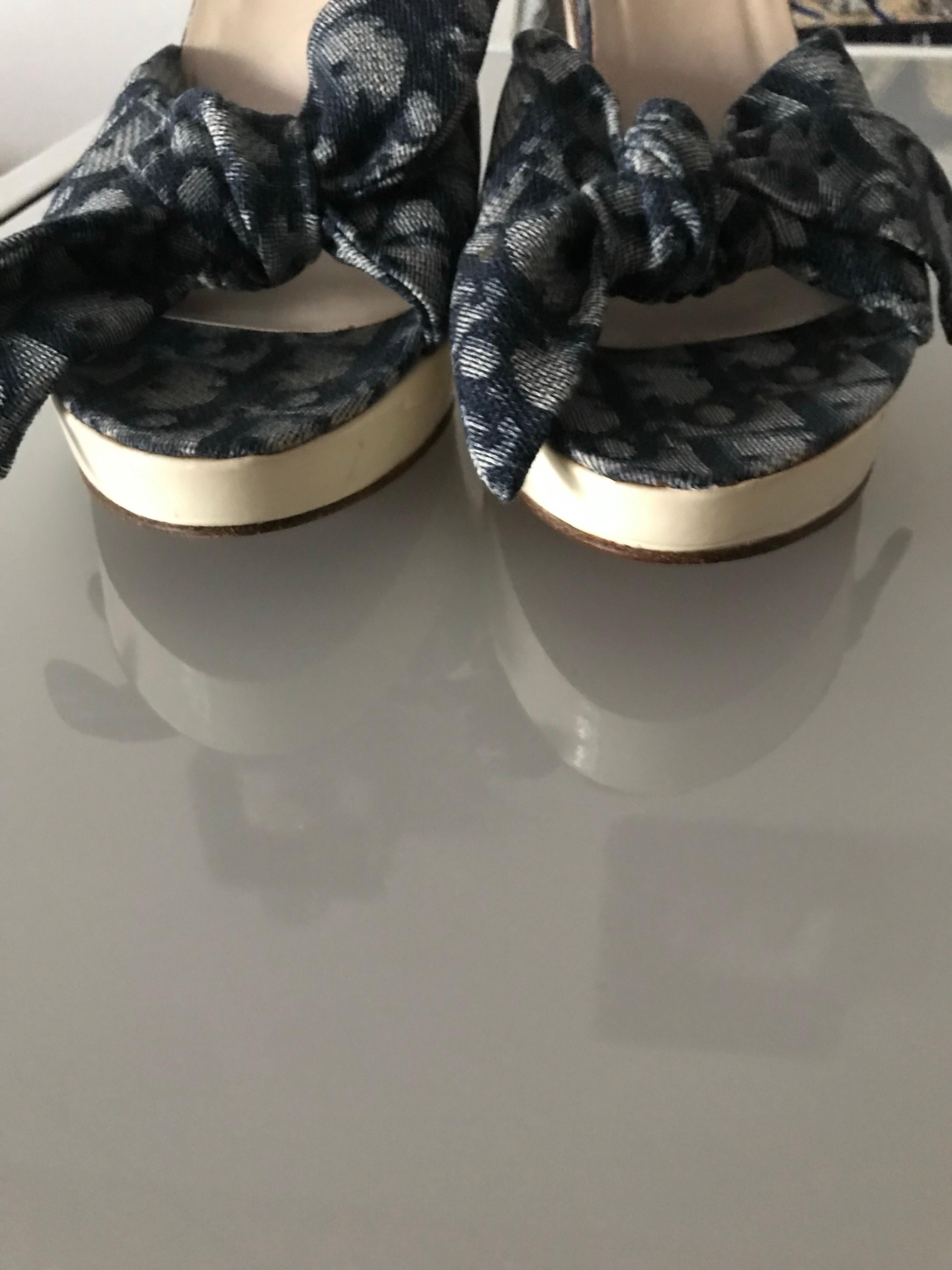 CHRISTIAN DIOR Oblique mule sandal in vendita 5
