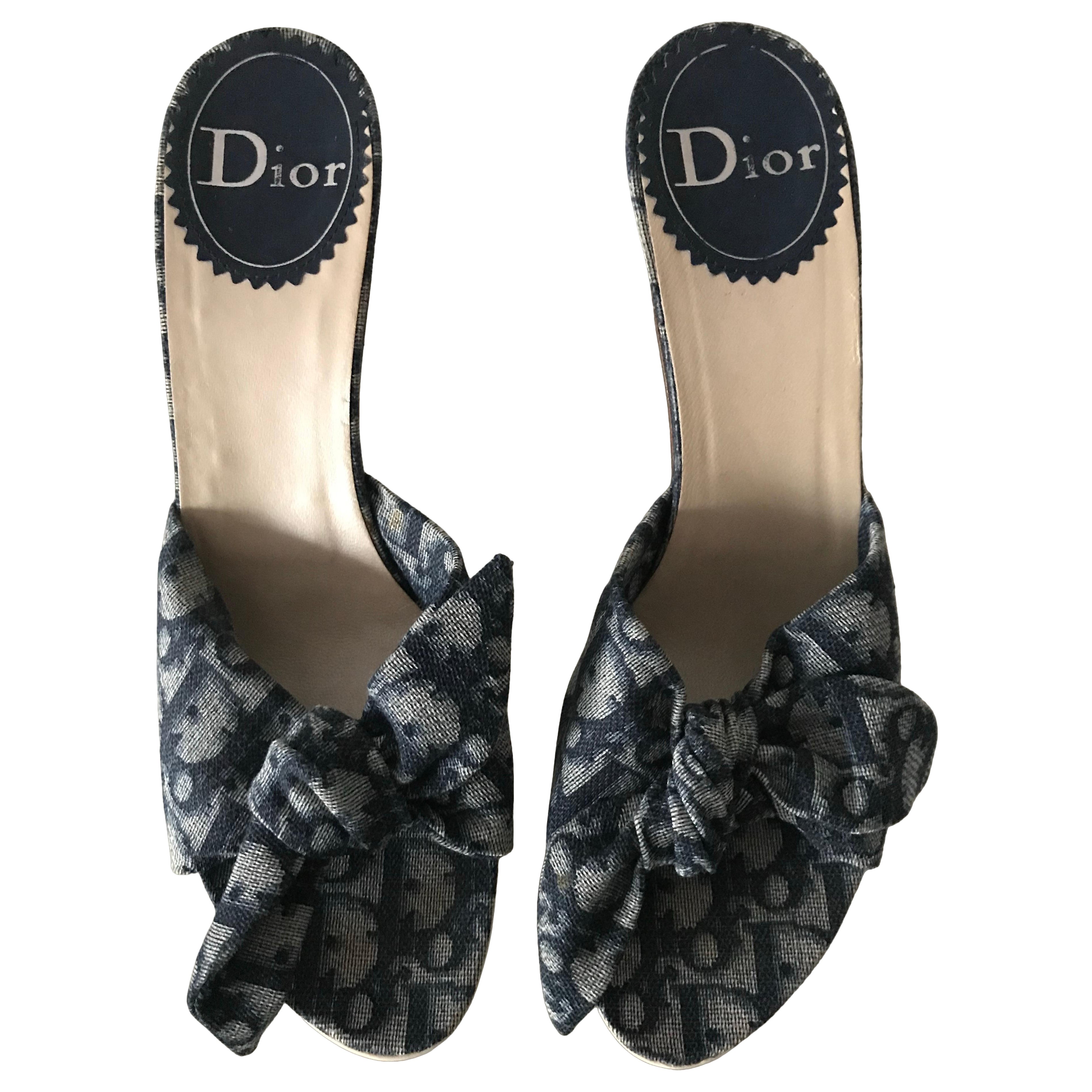 CHRISTIAN DIOR Oblique mule sandal