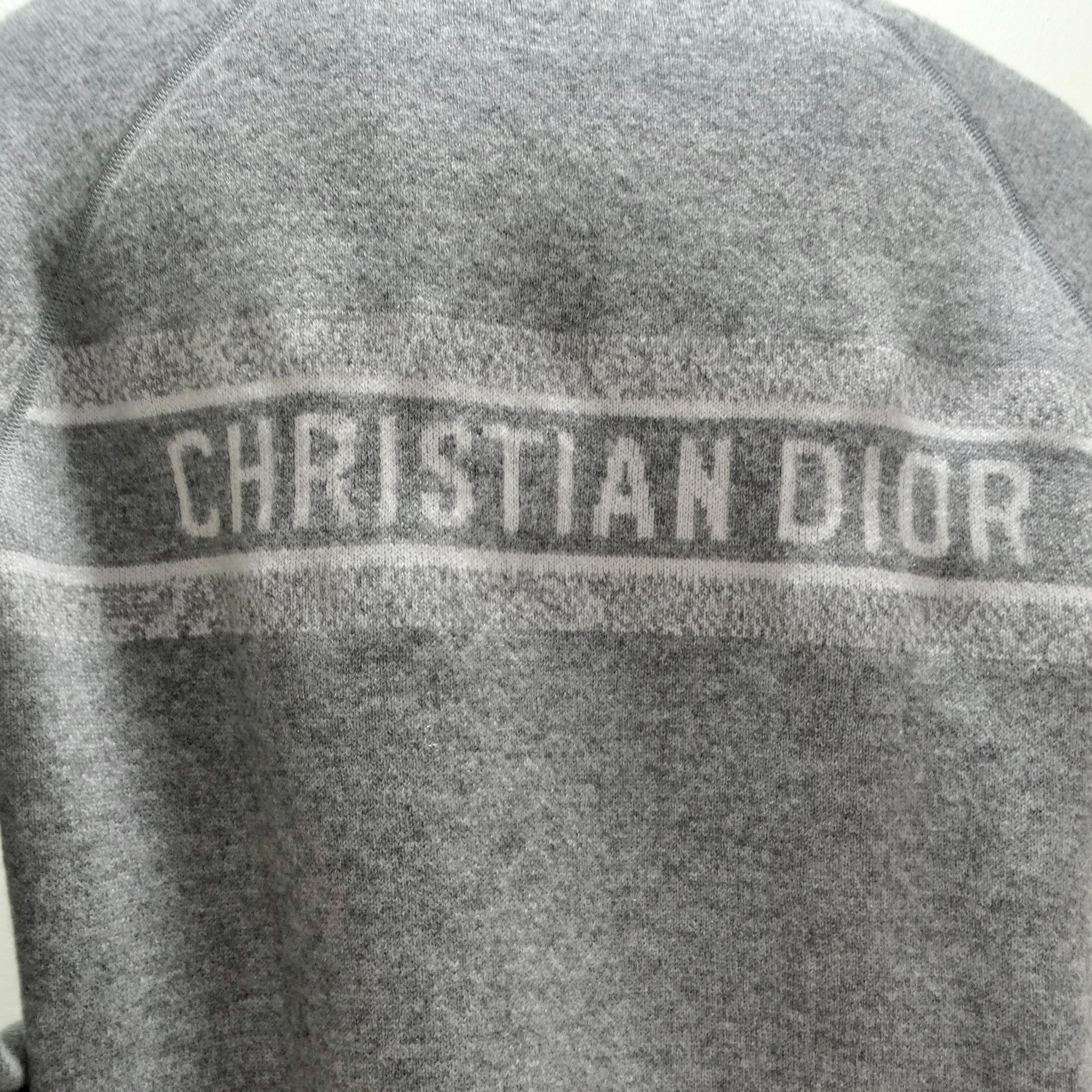 Pull en maille de cachemire réversible Oblique Christian Dior  Unisexe en vente