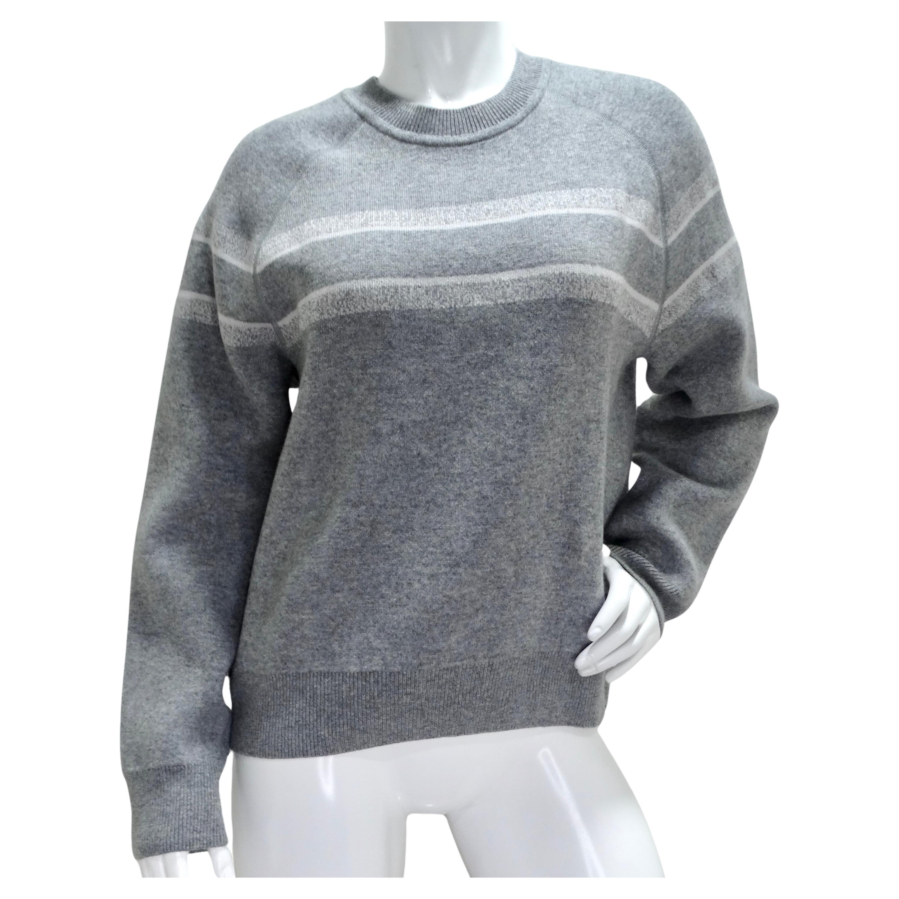Christian Dior Oblique Reversible Cashmere Knit Sweater  For Sale