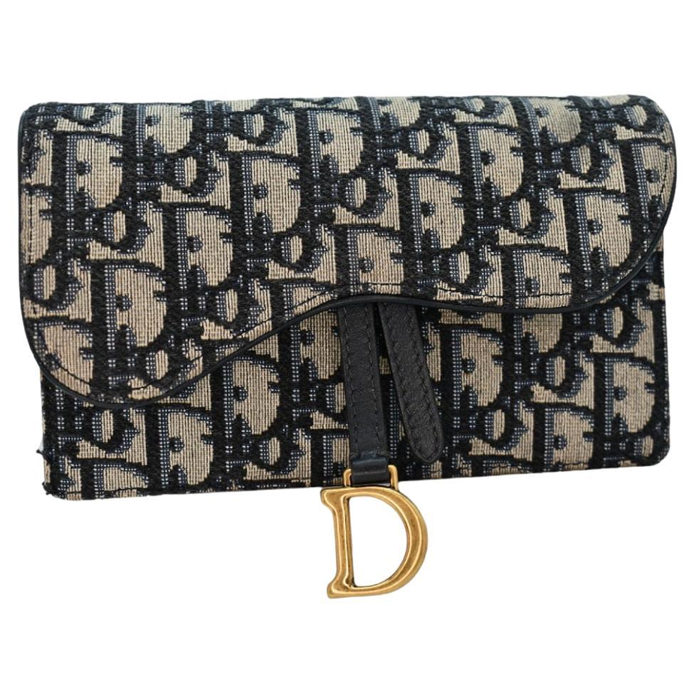 Christian Dior Oblique Saddle Belt Bag Blue For Sale at 1stDibs
