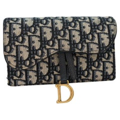 Christian Dior Borsa a tracolla obliqua con cintura blu
