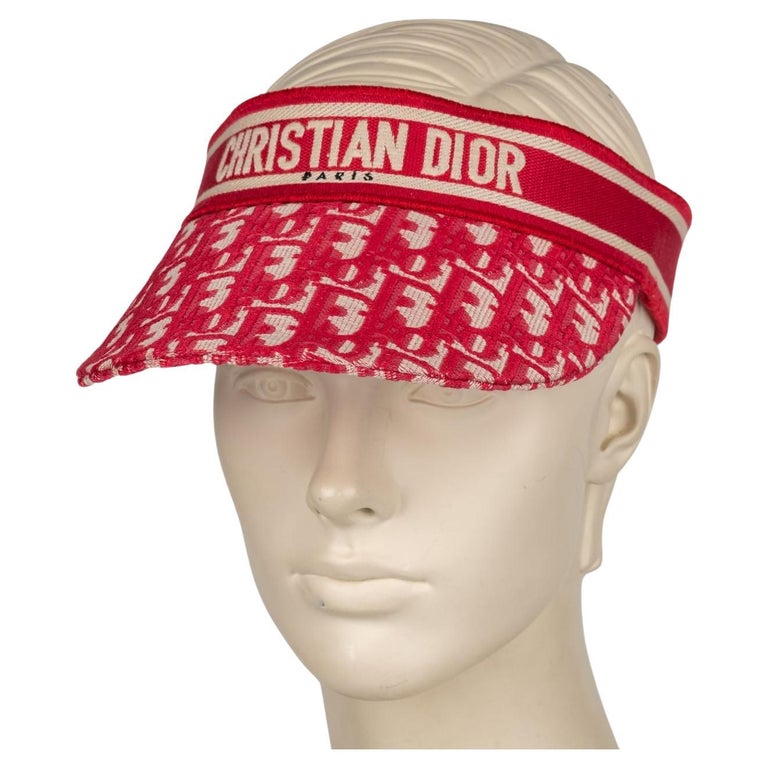 Christian Dior Oblique Visor Red New For Sale at 1stDibs | dior visor cap,  dior visor