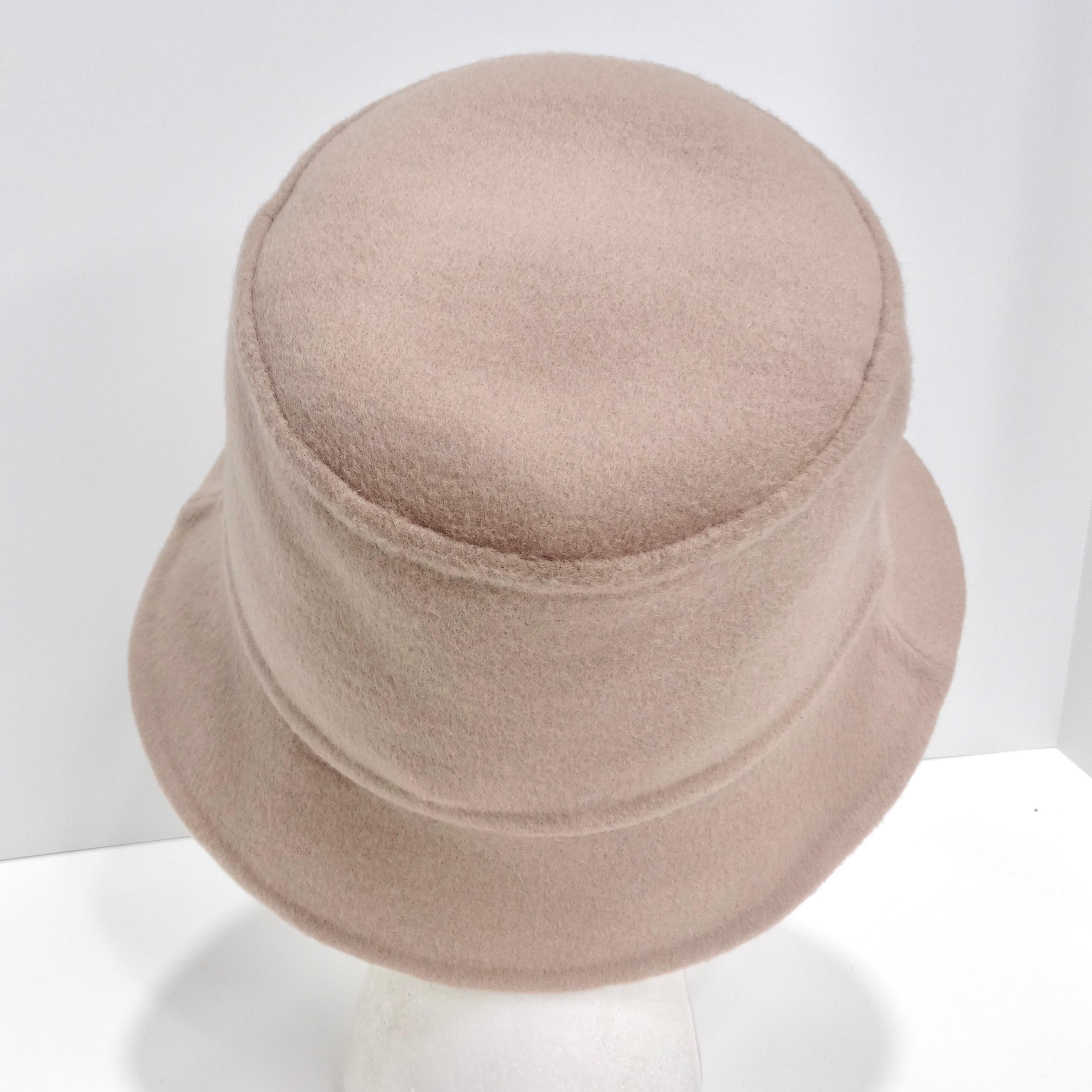 Christian Dior Oblique Wool x Silk Bob Hat Reversible Pink In Excellent Condition For Sale In Scottsdale, AZ