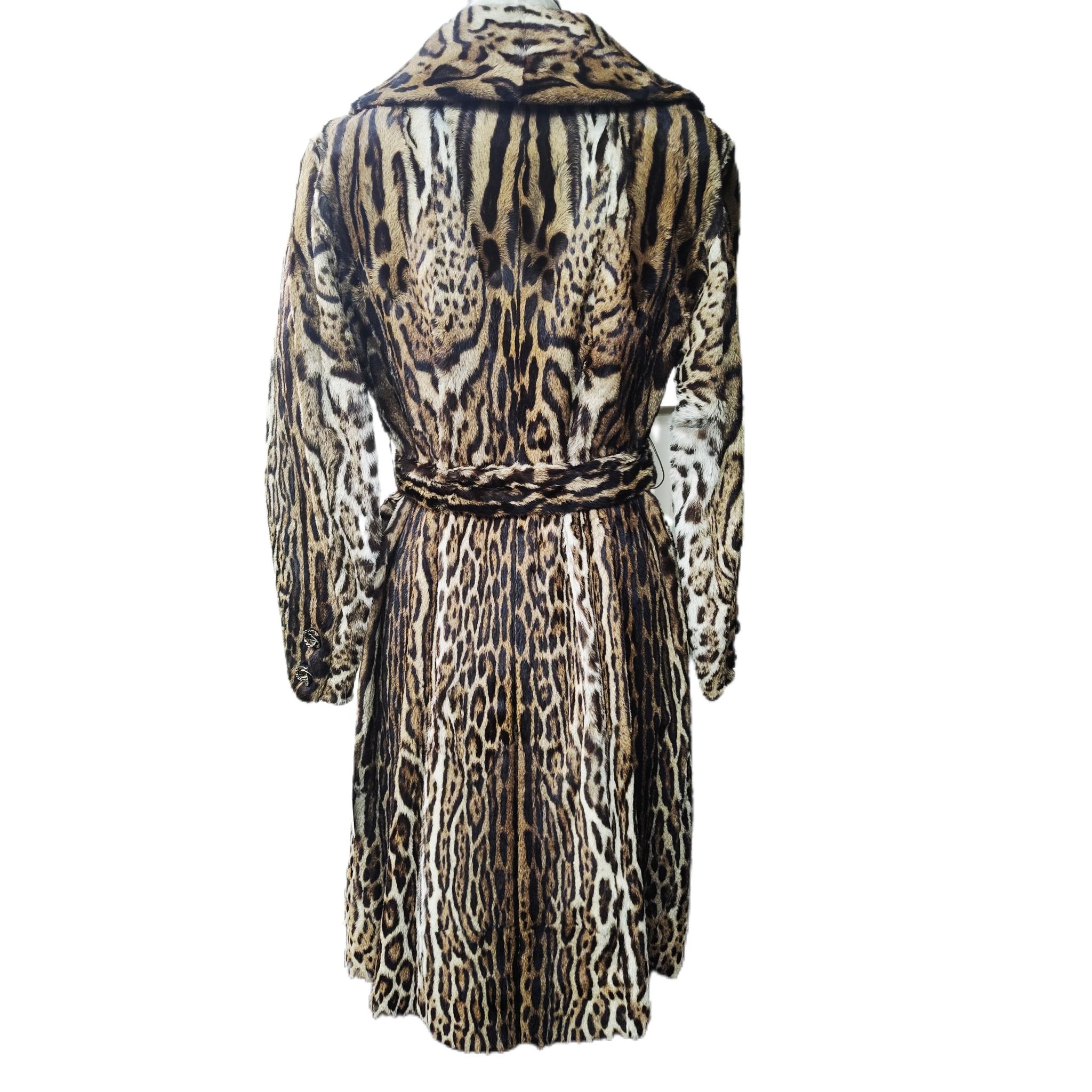 Christian Dior ocelot fur coat size 10 For Sale 1