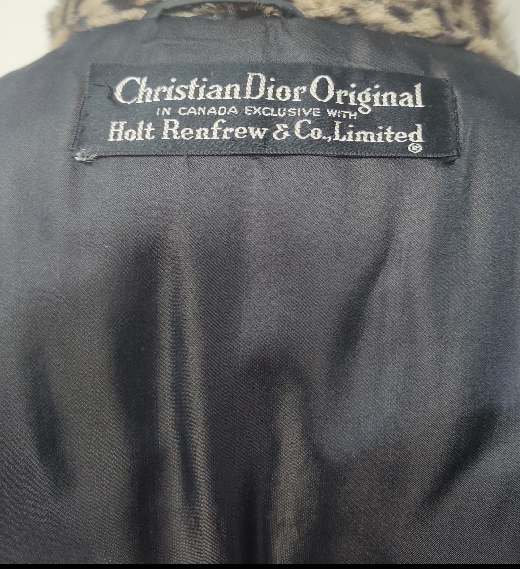 Christian Dior ocelot fur coat size 10 9