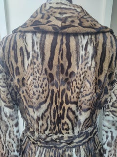 Christian Dior ocelot fur coat size 10