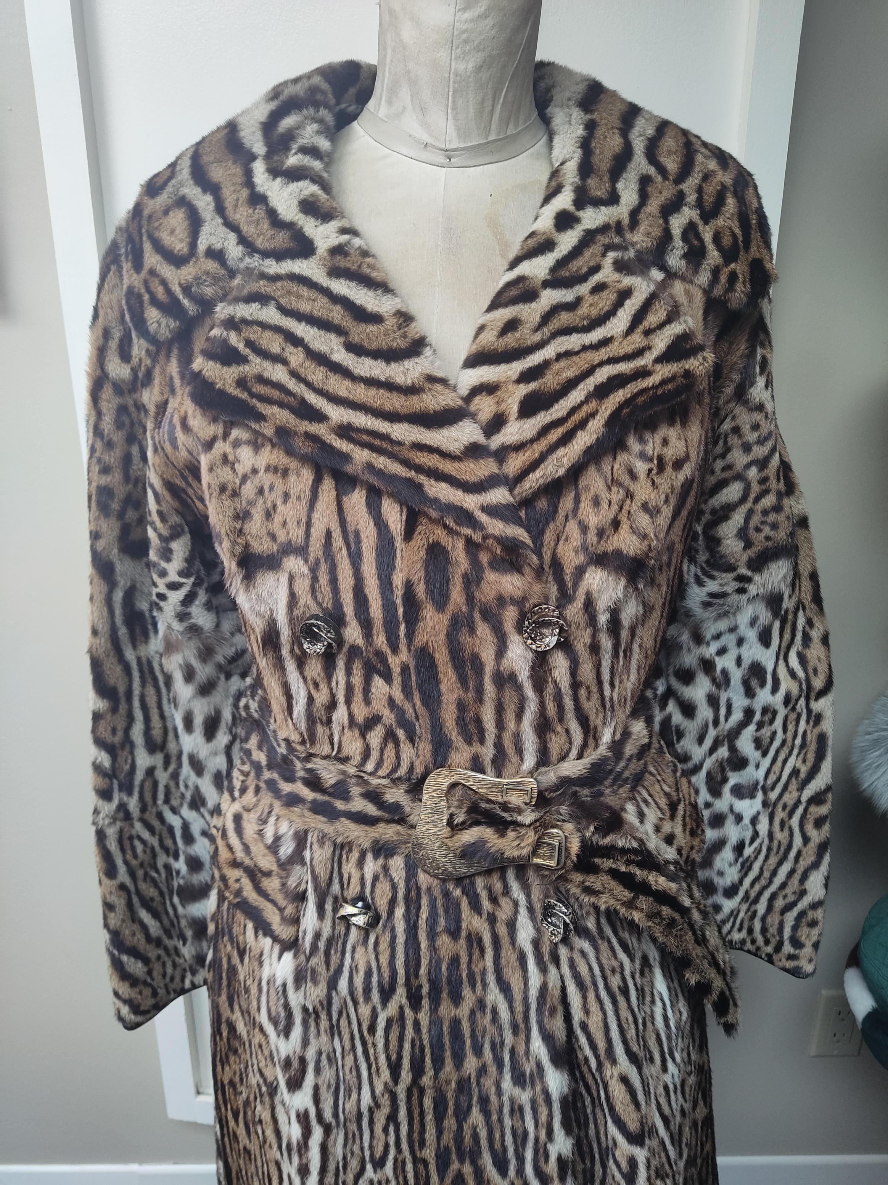 vintage ocelot fur coat