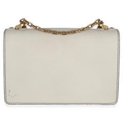 Christian Dior Off White Grained Calfskin J'Adior Chain Flap Bag