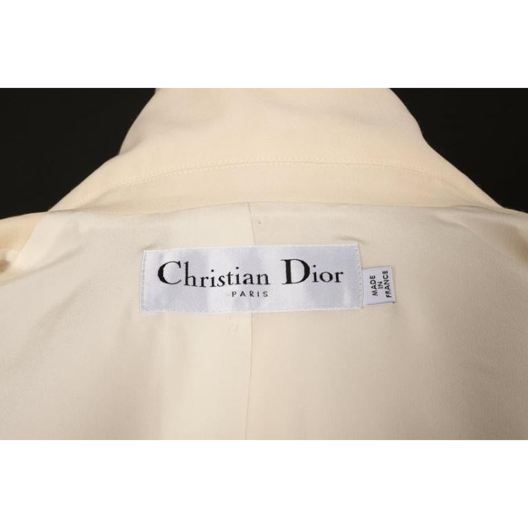 Christian Dior Off-White Jacket with Black Buttons (Veste Off-White avec boutons noirs) en vente 3