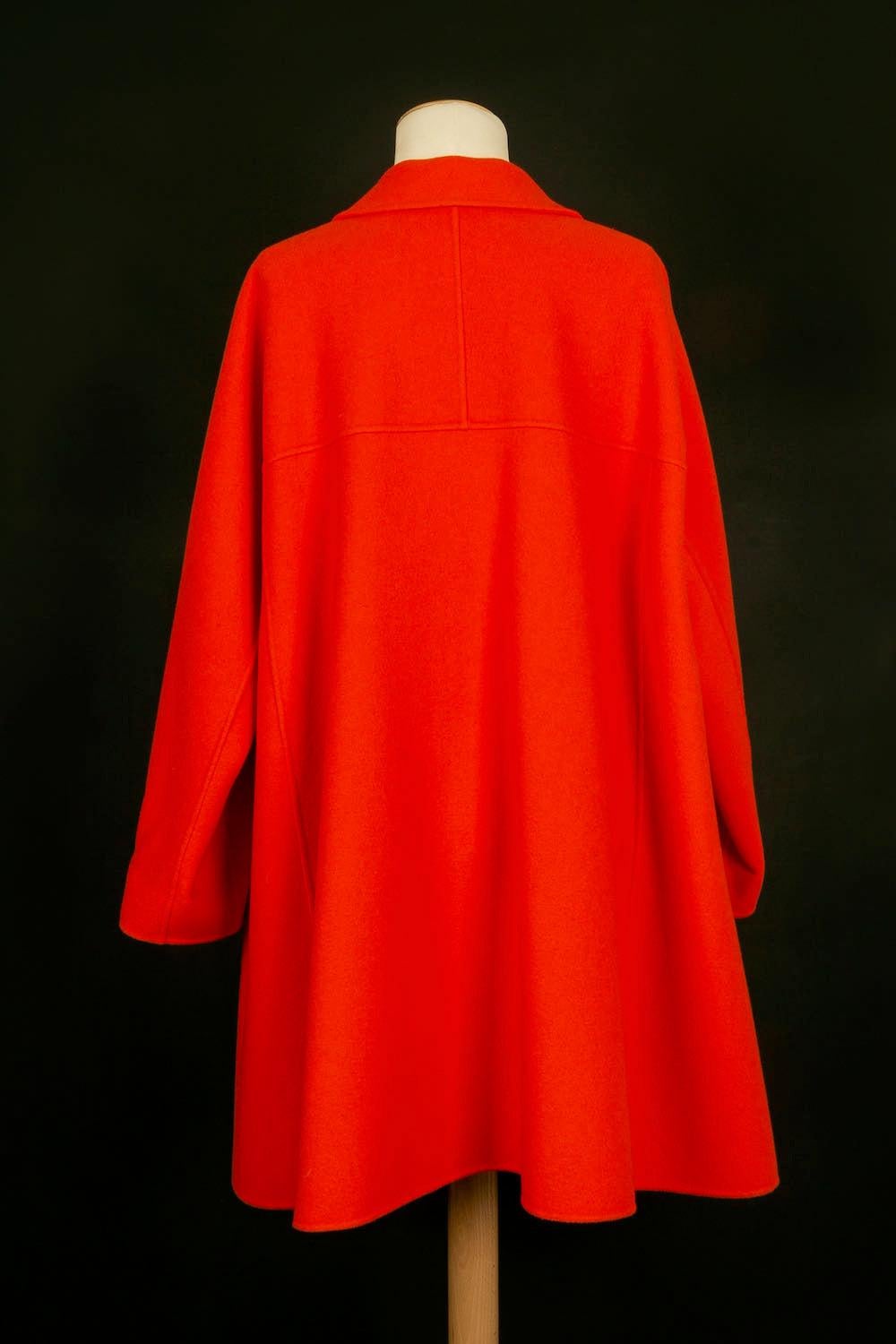 Red Christian Dior Orange Cashmere Coat Winter Collection, 2006 For Sale