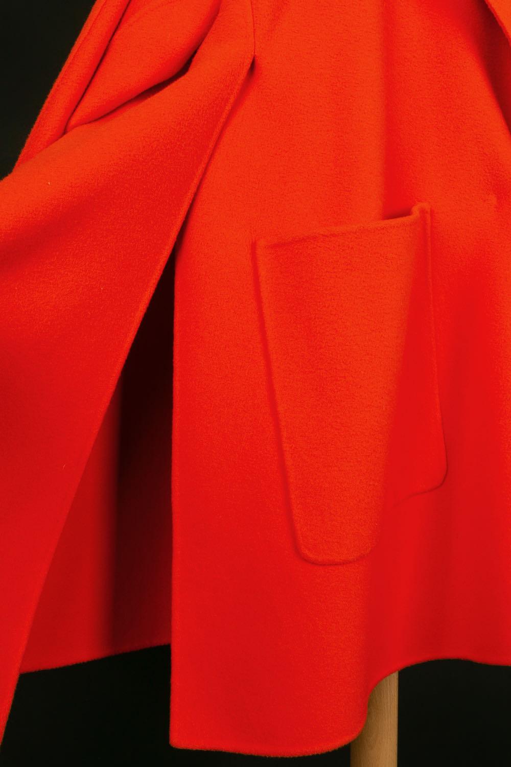 Women's Christian Dior Orange Cashmere Coat Winter Collection, 2006 For Sale