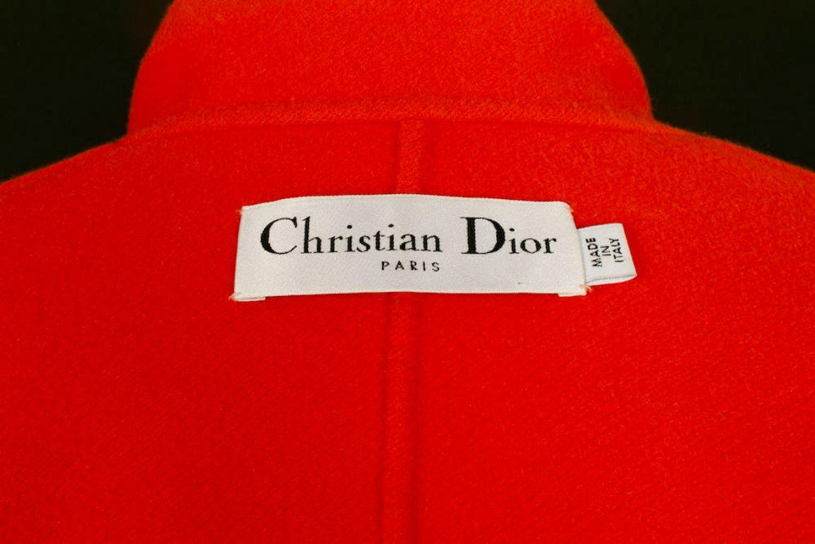 Christian Dior Orange Cashmere Coat Winter Collection, 2006 For Sale 2