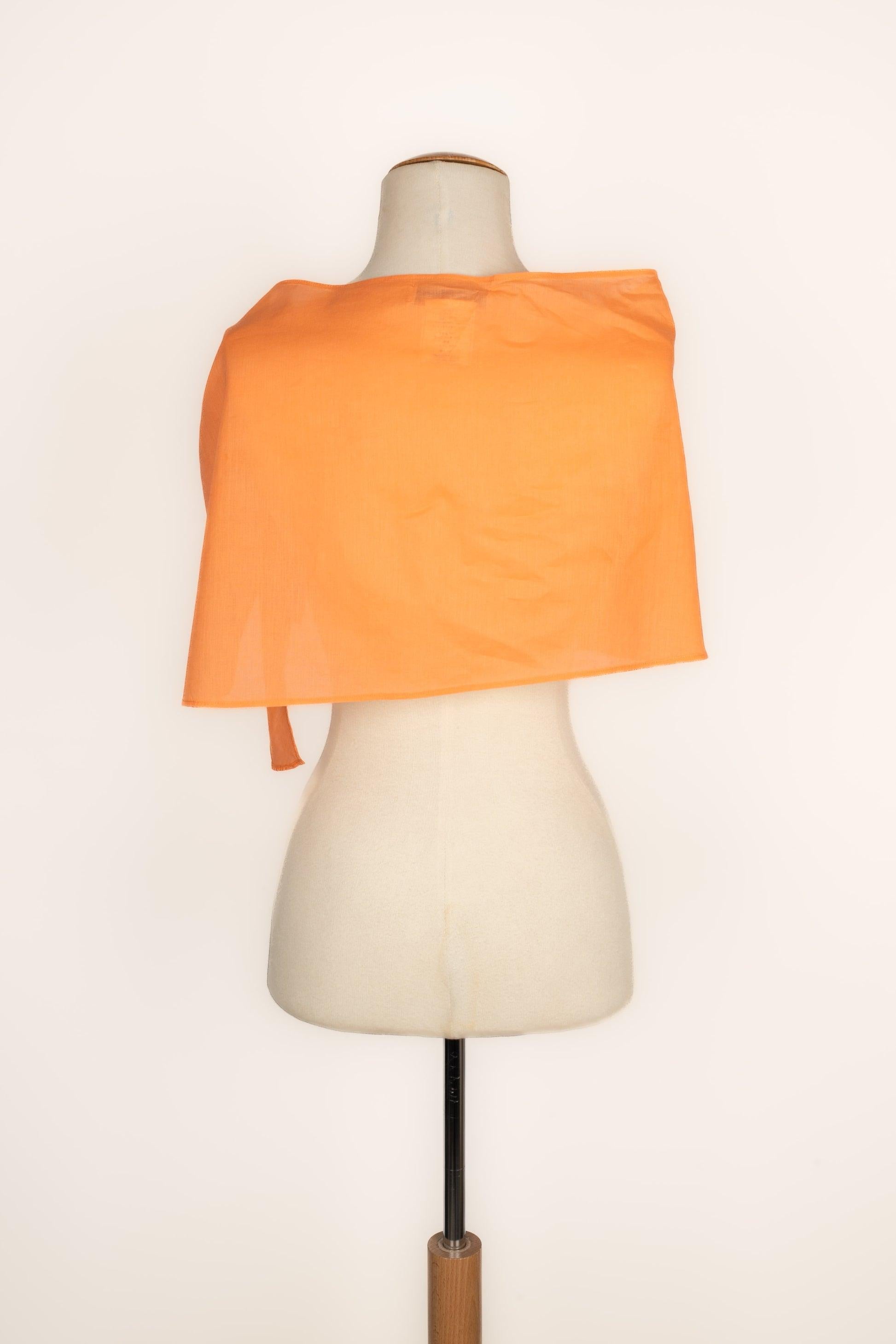 Christian Dior Orange Cotton Beach Skirt In Excellent Condition In SAINT-OUEN-SUR-SEINE, FR