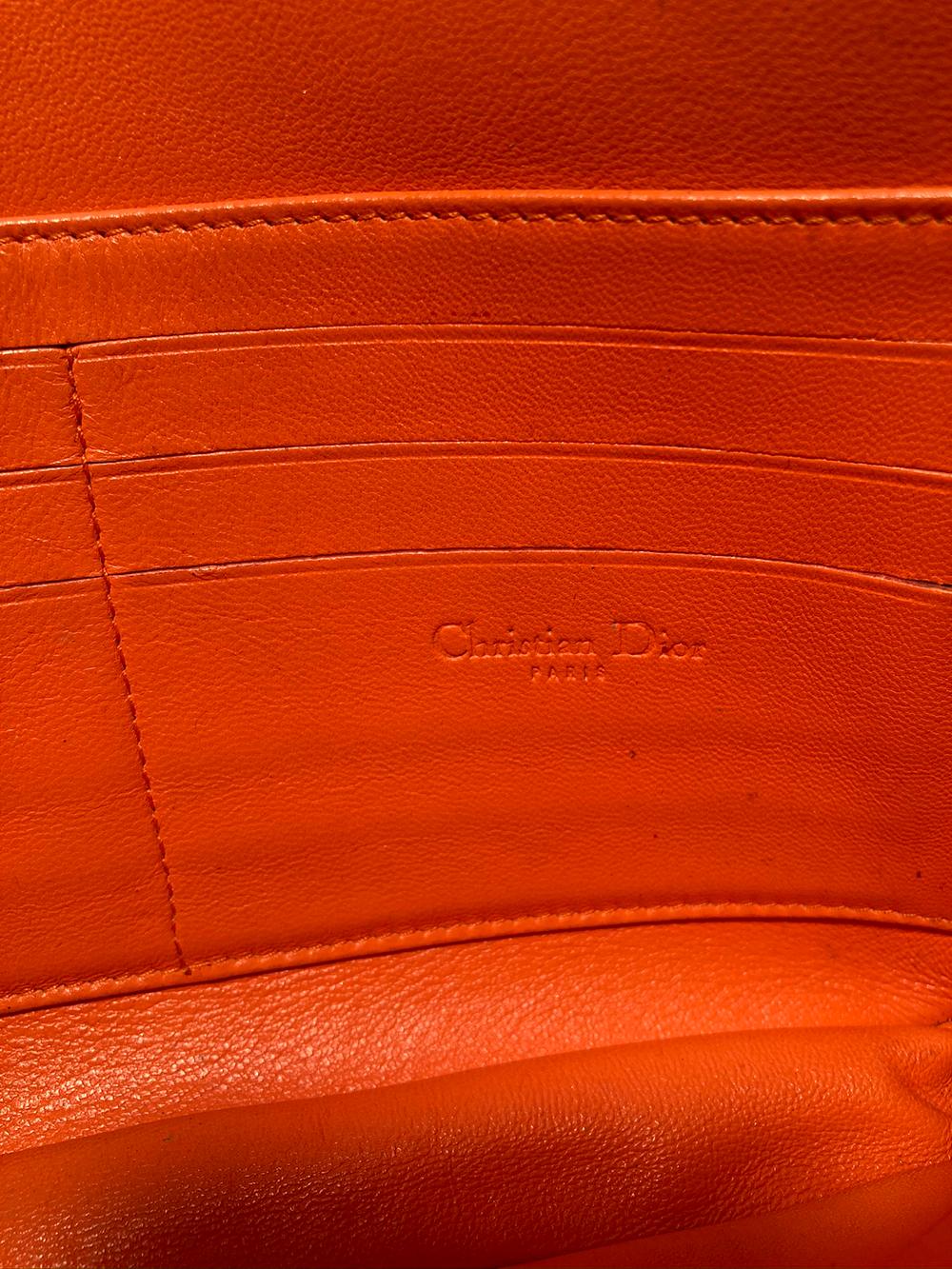 Christian Dior Orange Python Miss Dior Small Flap Bag 4