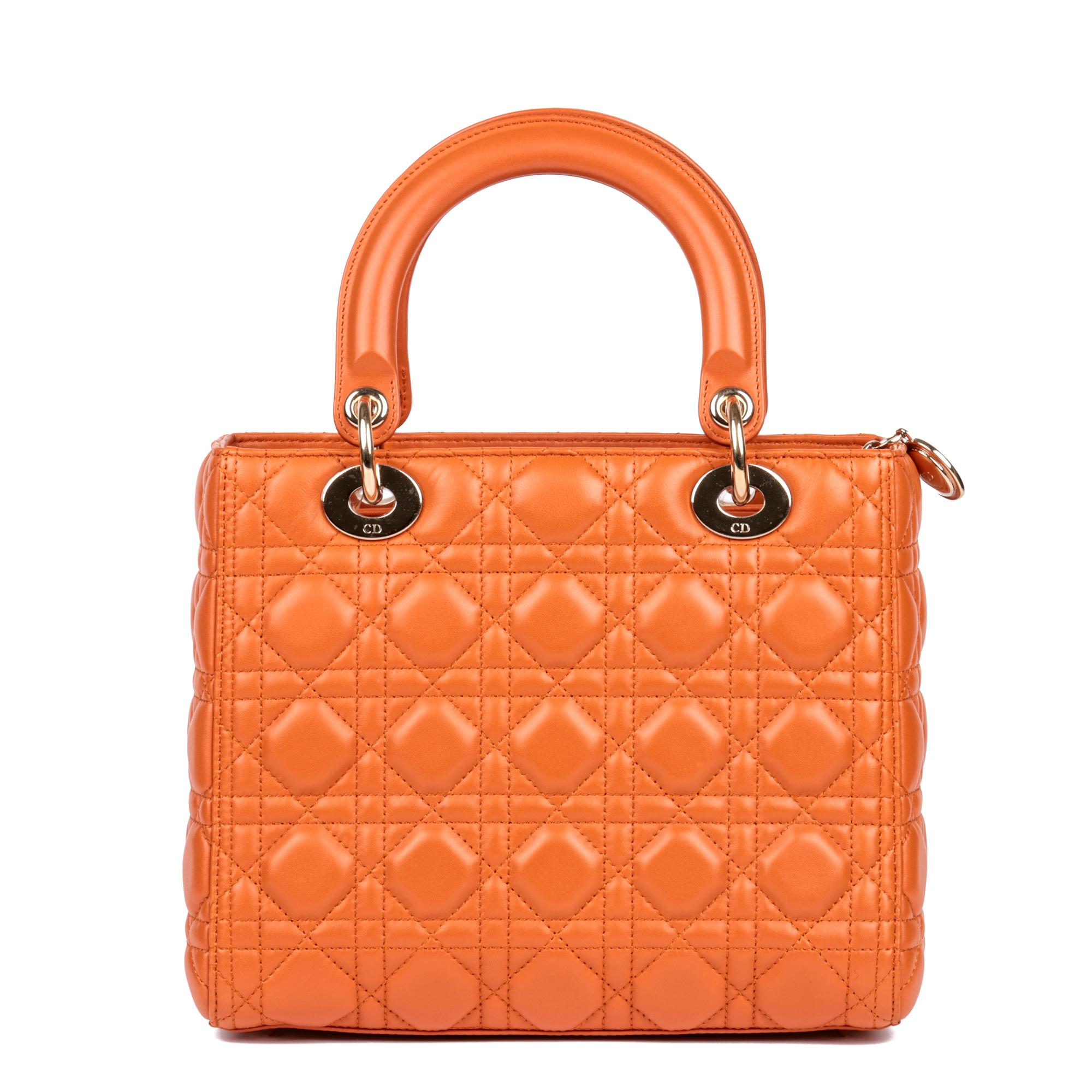 christian dior orange tote