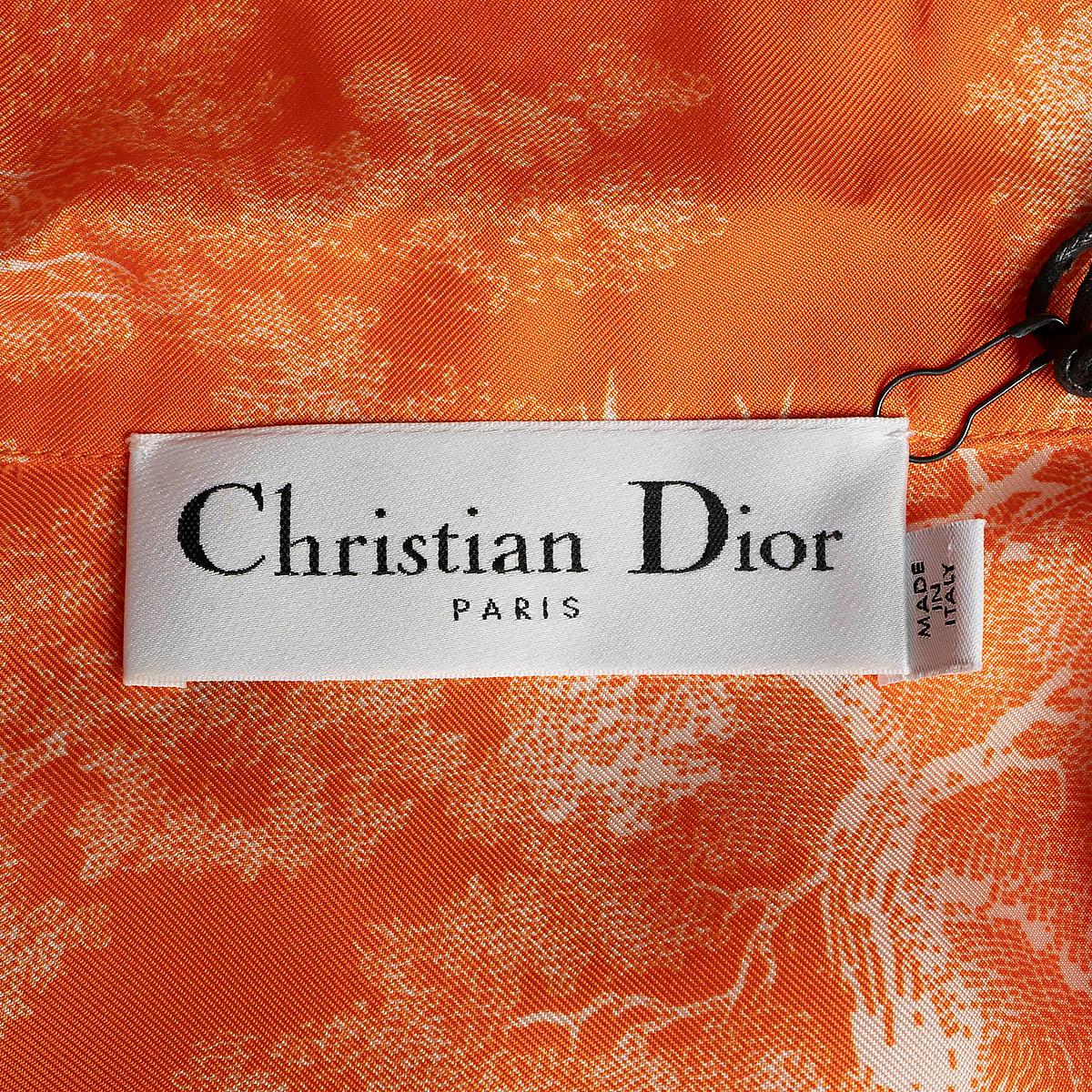 Chemisier CHRISTIAN DIOR orange 2022 DIORIVIERA TOILE DE JOUY 36 XS en vente 3