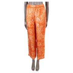 CHRISTIAN DIOR soie orange 2022 DIORIVIERA TOILE DE JOUY REVERSE Pantalon 36 XS