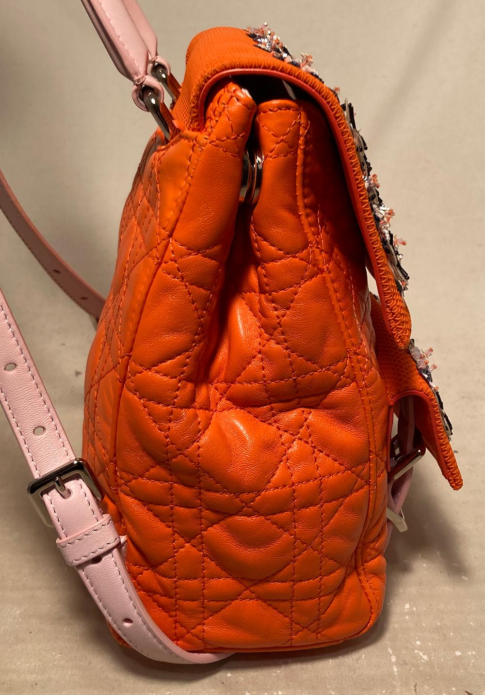 Christian Dior Orange Sternenstaub-Rucksack (Rot)