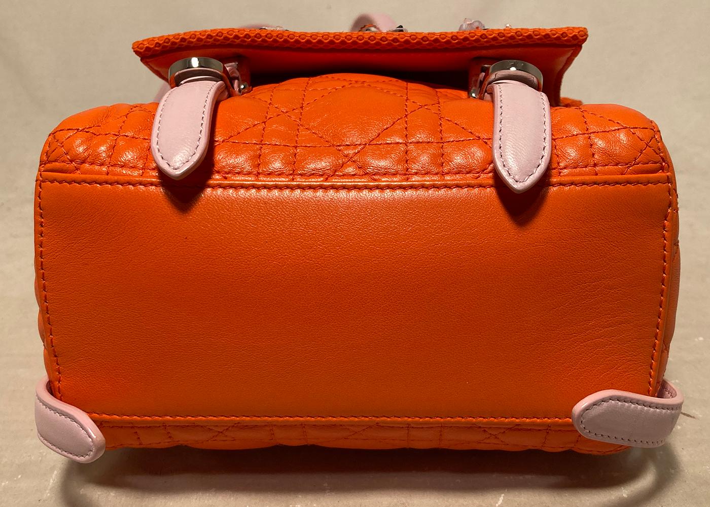 Christian Dior Orange Sternenstaub-Rucksack Damen