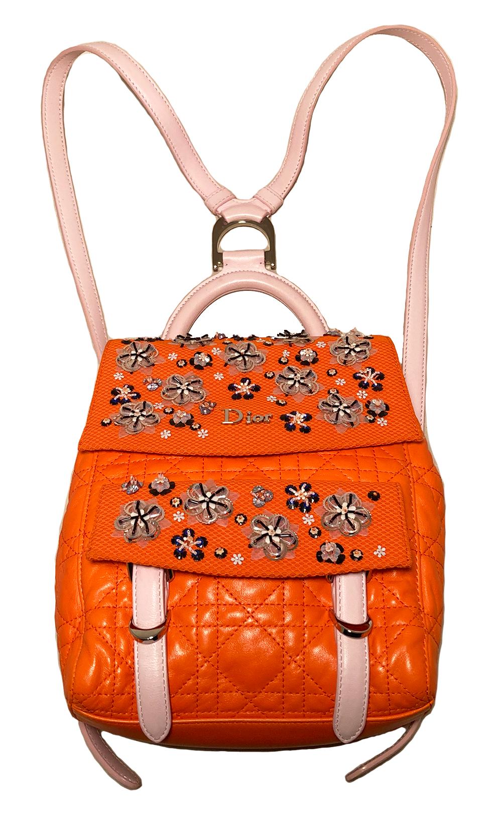 Christian Dior Orange Stardust Backpack 3