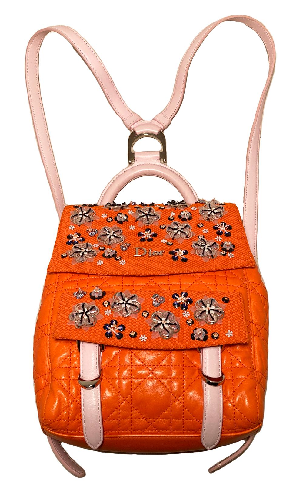 Christian Dior Orange Sternenstaub-Rucksack 4