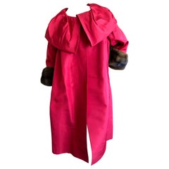 Christian Dior Original New York 1959 Coat w Sable Cuffs by Yves Saint Laurent